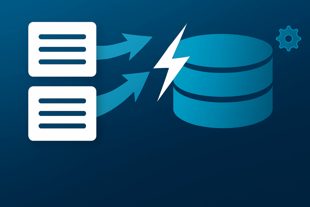 Portada visual para el artículo sobre inserciones masivas con EF Core y SQL Server